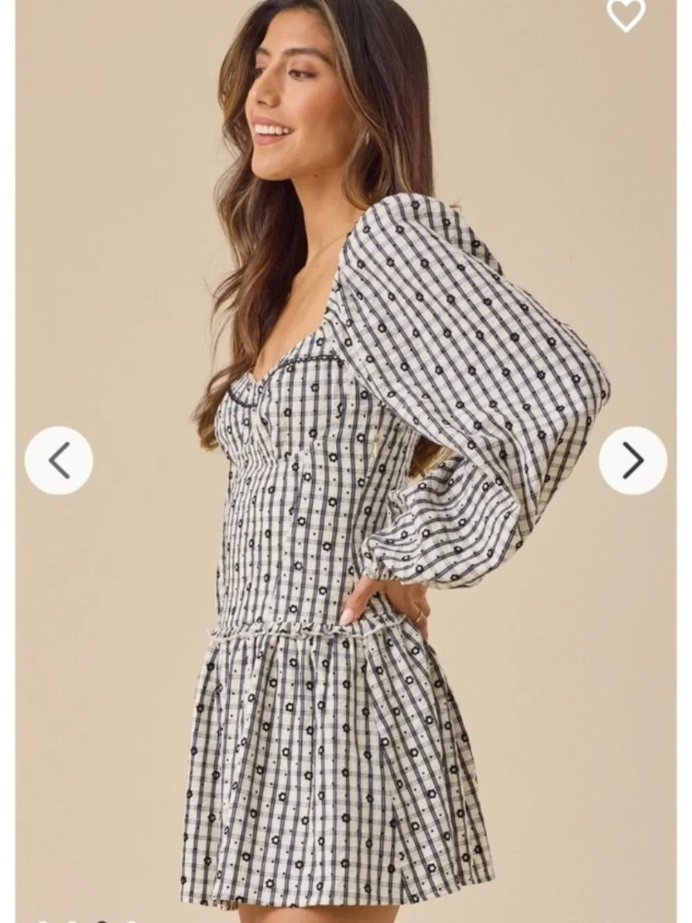 NWT Altar'd State Navy Plaid Mini Dress - Picture 3 of 4